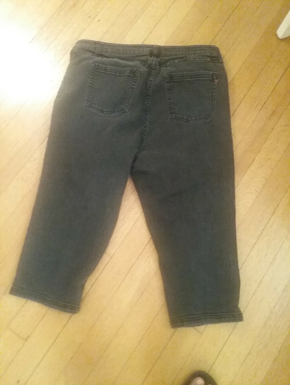 Women's Black Capri Jeans - Denim24/7 - 16W - Picture 2 of 4